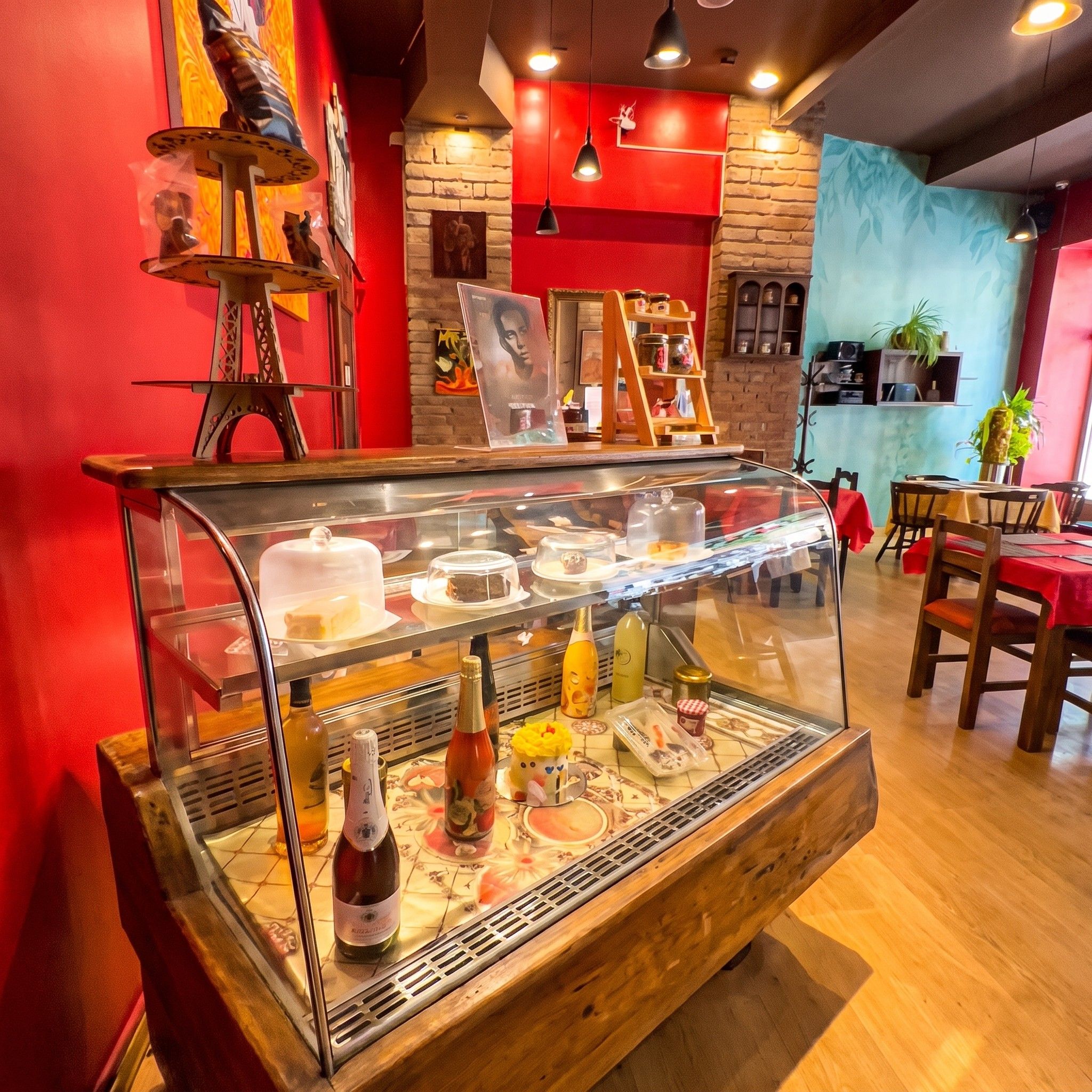 Vitrina de postres y bebidas de Sweeties